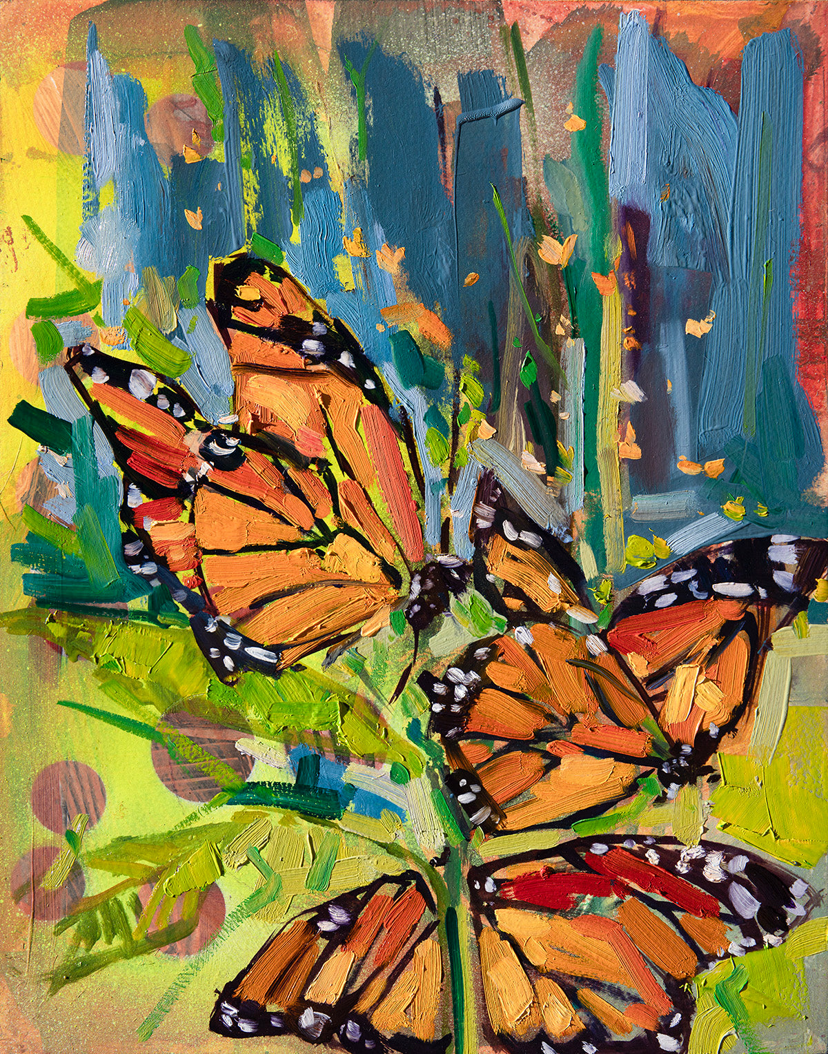 Monarch Butterflies | 11x14 | Original Oil on Canvas
