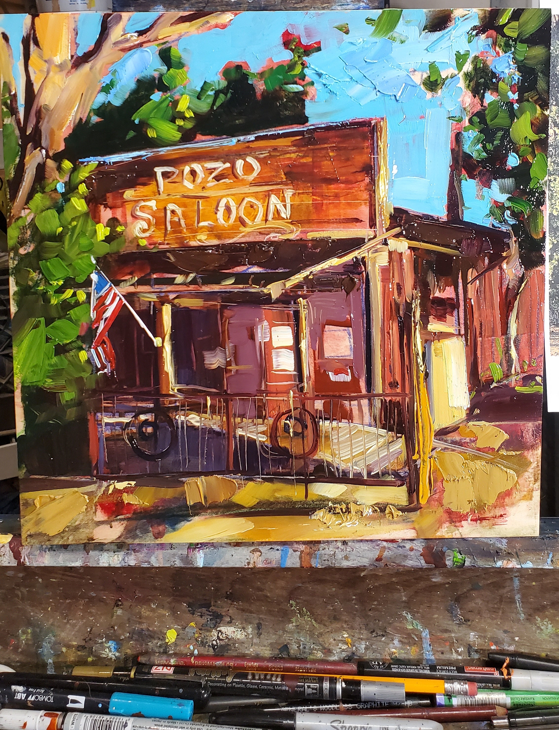 Pozo Saloon | 12×12 | SOLD - Prints Available