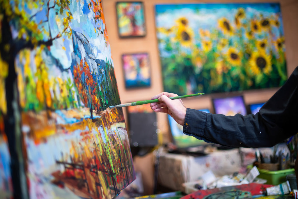 Drew Davis in the studio