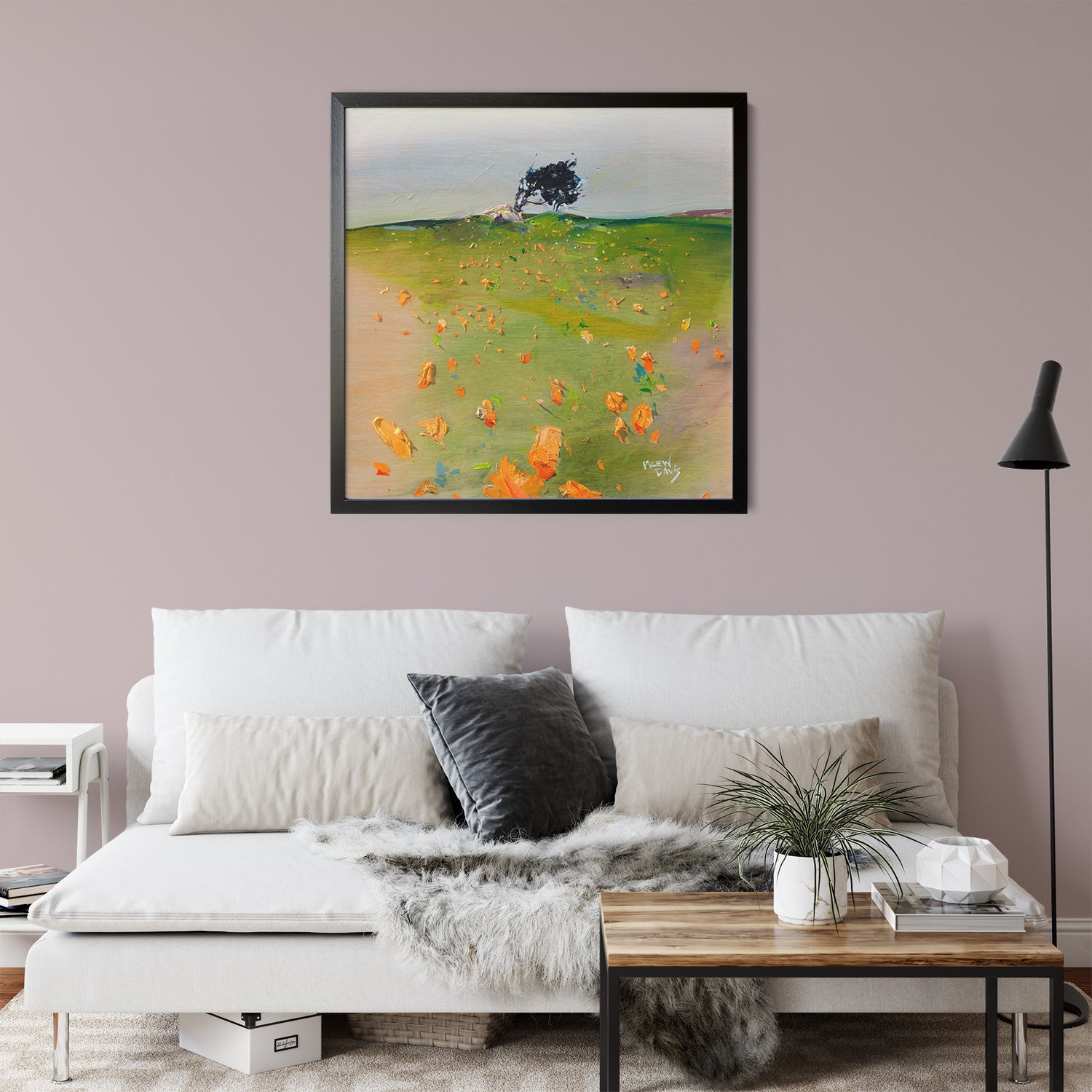 17 Mile Drive Poppies by Drew Davis — Canvas Print, 12×12 in