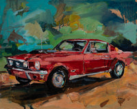 Mustang Cobra | 16×20 | Original Oil on Canvas