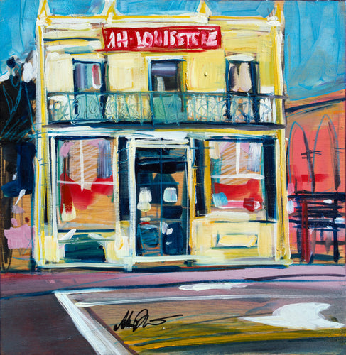 Ah Louis Store by Drew Davis — Oil on Canvas, 48×48 in