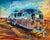 The Airstream: Pismo Pier| 16x20 | Original Oil on Wood Panel