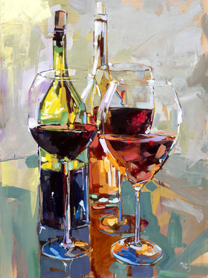 A Few Glasses With Friends by Drew Davis — Canvas Print, 36×48 in