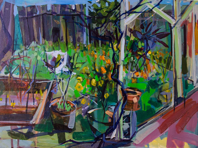 Backyard Views by Drew Davis — Canvas Print, 9×12 in