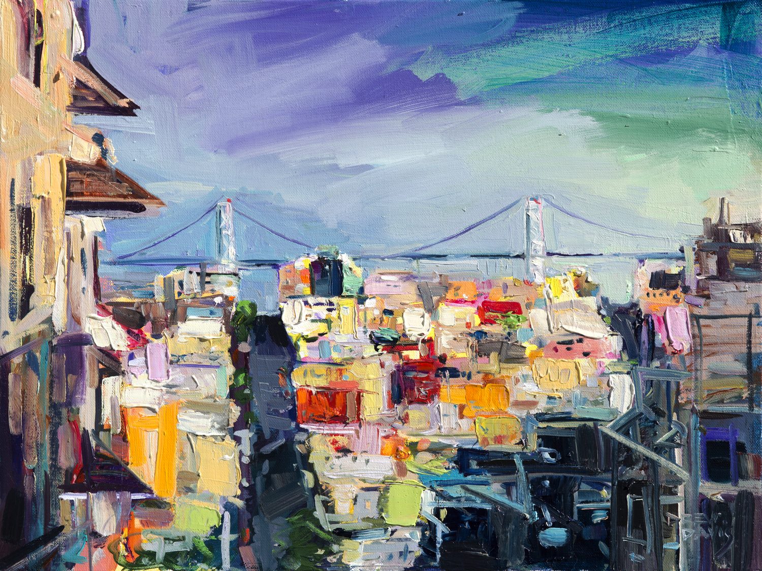 Bay Bridge View by Drew Davis — Canvas Print, 16×20 in