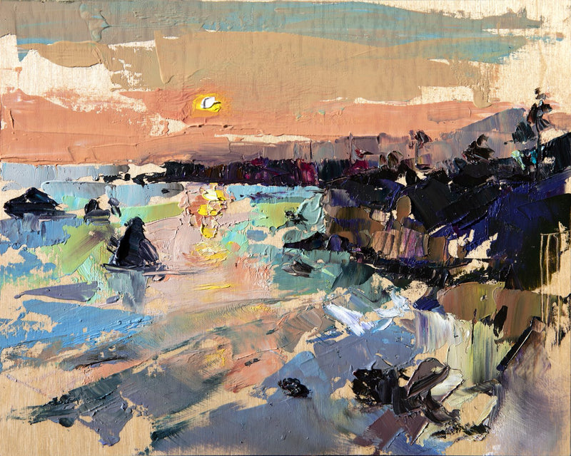 Beachcomber Sunset by Drew Davis — Canvas Print, 8×10 in