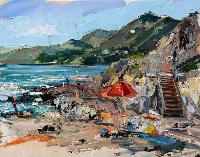 Beachcomber View by Drew Davis — Oil on Panel, 48×60 in
