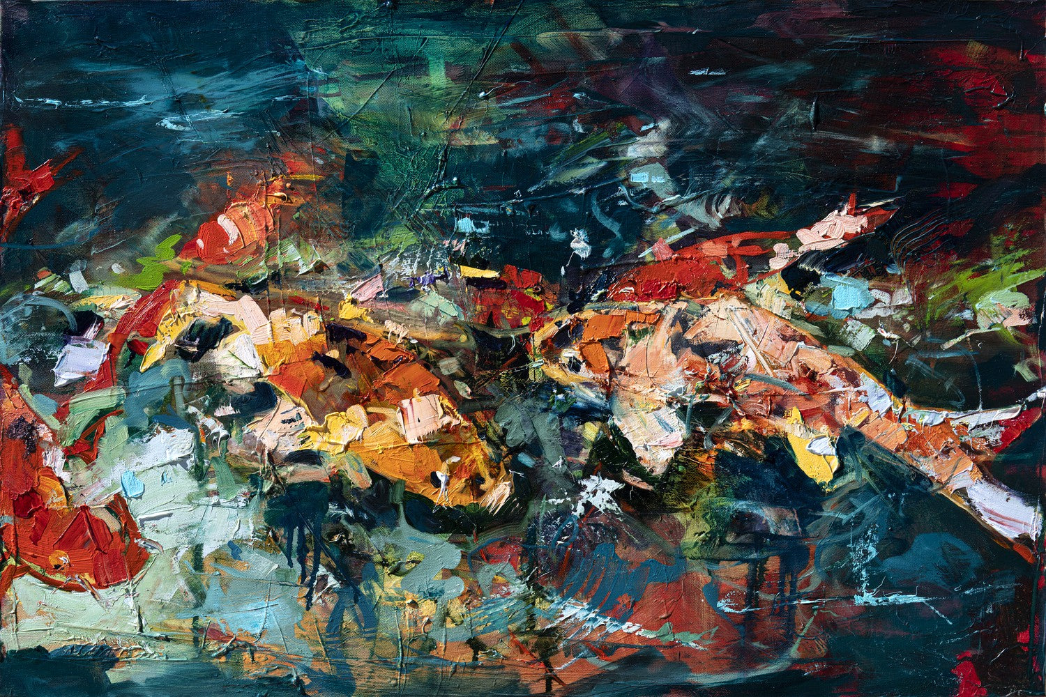 Being Koi by Drew Davis — Canvas Print, 24×36 in