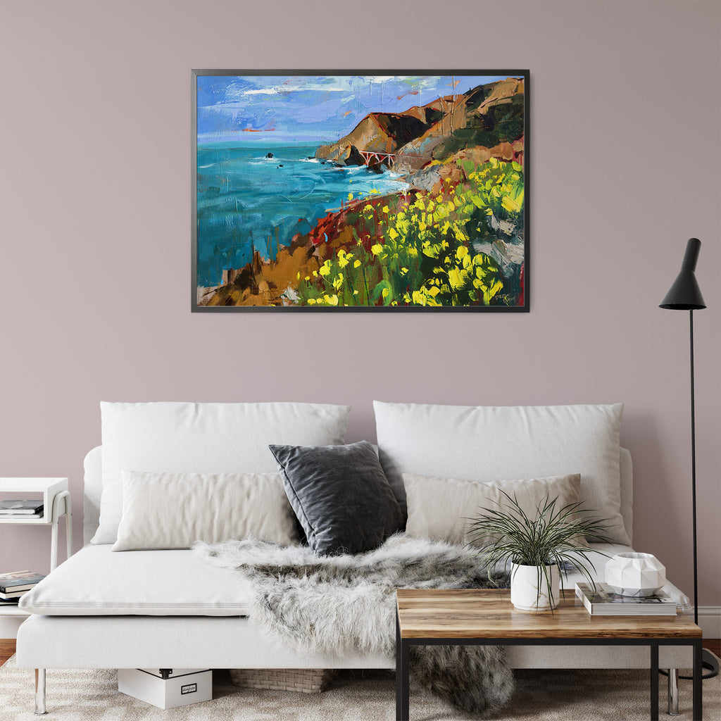 Big Creek Cove Vista Point Big Sur by Drew Davis — Canvas Print, 18×24 in