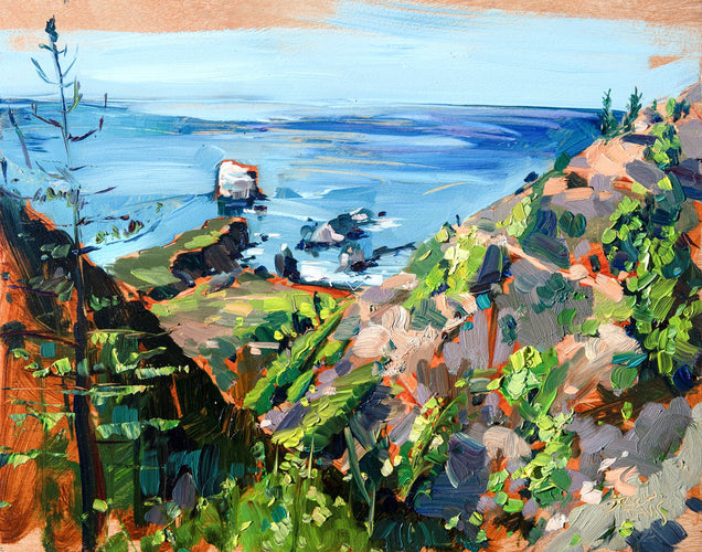 Big Sur Ridge House Yoga Deck View by Drew Davis — Canvas Print, 11×14 in