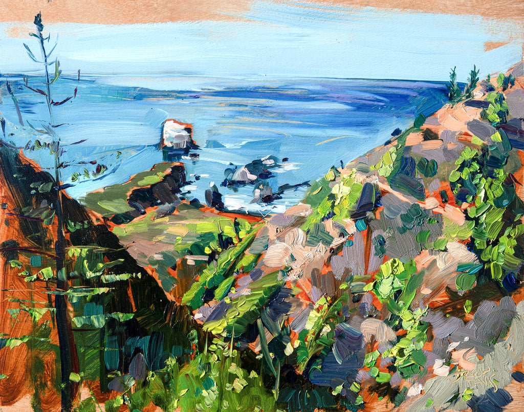 Big Sur Ridge House Yoga Deck View by Drew Davis — Canvas Print, 11×14 in