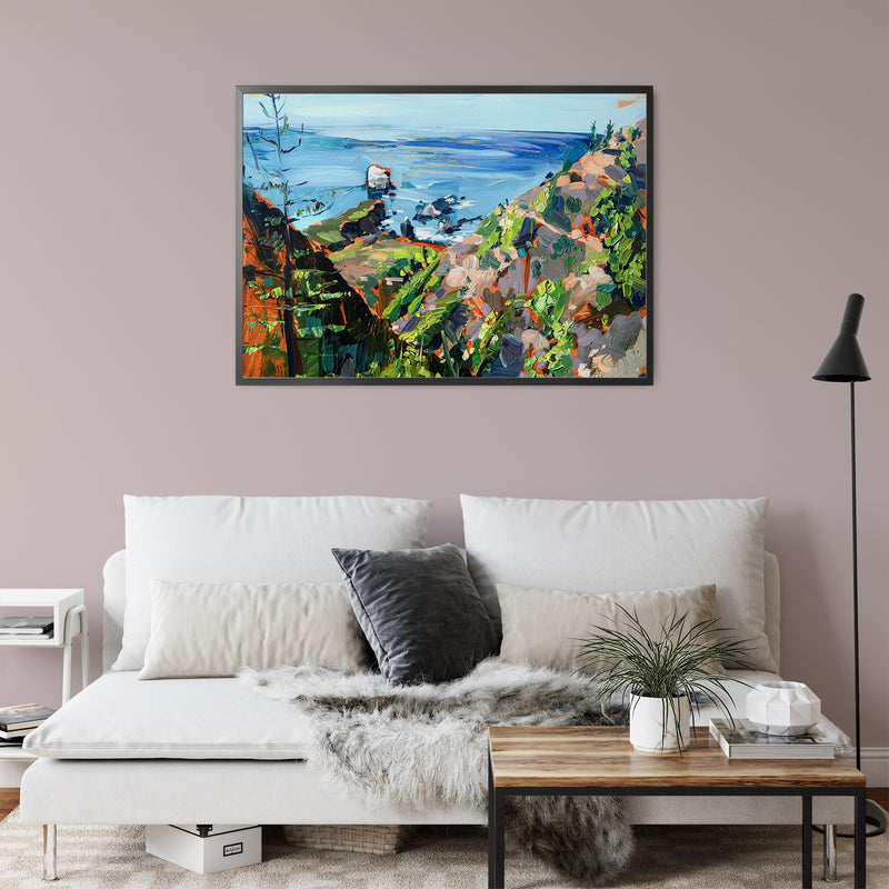 Big Sur Ridge House Yoga Deck View | 11×14 | Original Available