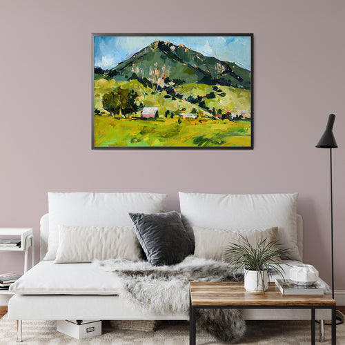 Bishops Pink Barn by Drew Davis — Canvas Print, 18×24 in
