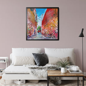 Bubble Gum Alley by Drew Davis — Canvas Print, 12×12 in