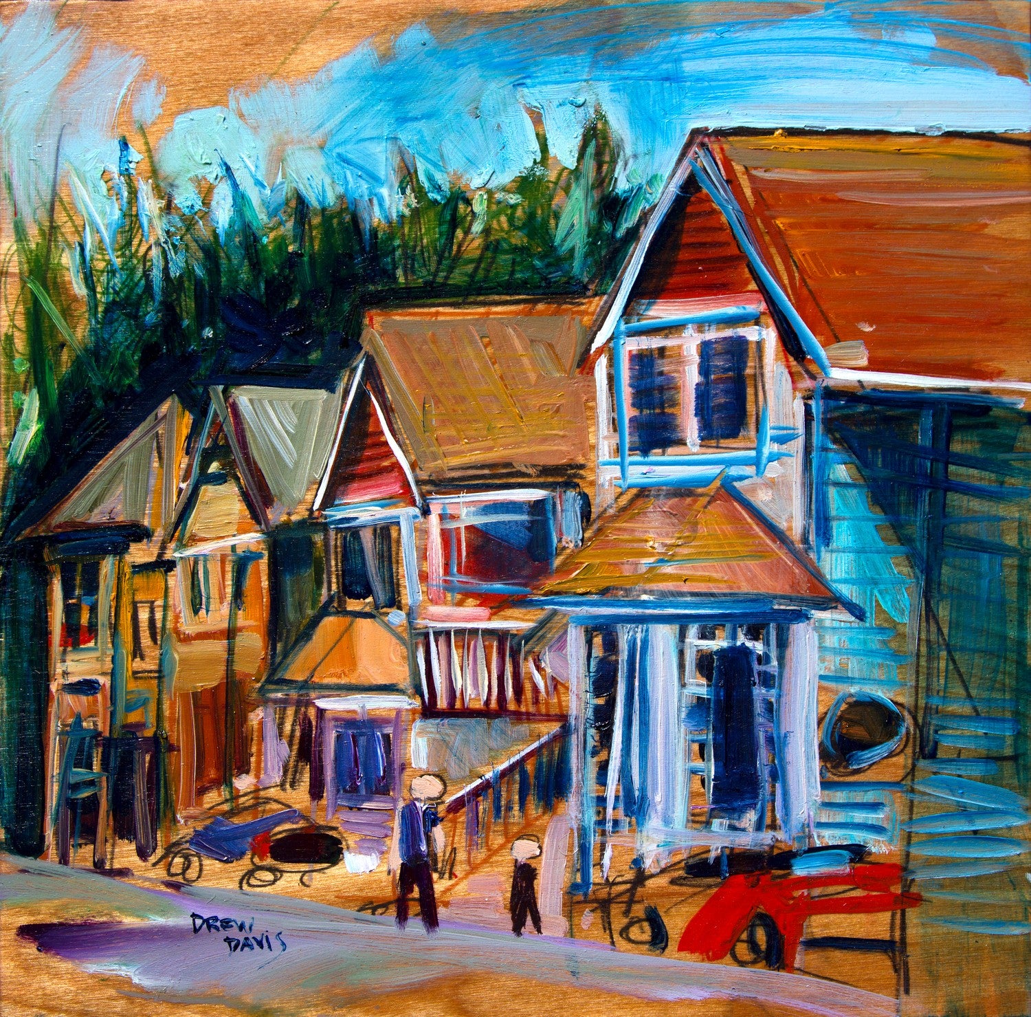 Burton St by Drew Davis — Canvas Print, 12×12 in