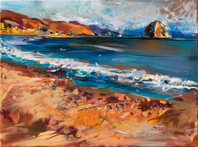 Cayucos Pier View by Drew Davis — Oil on Canvas, 43×56 in