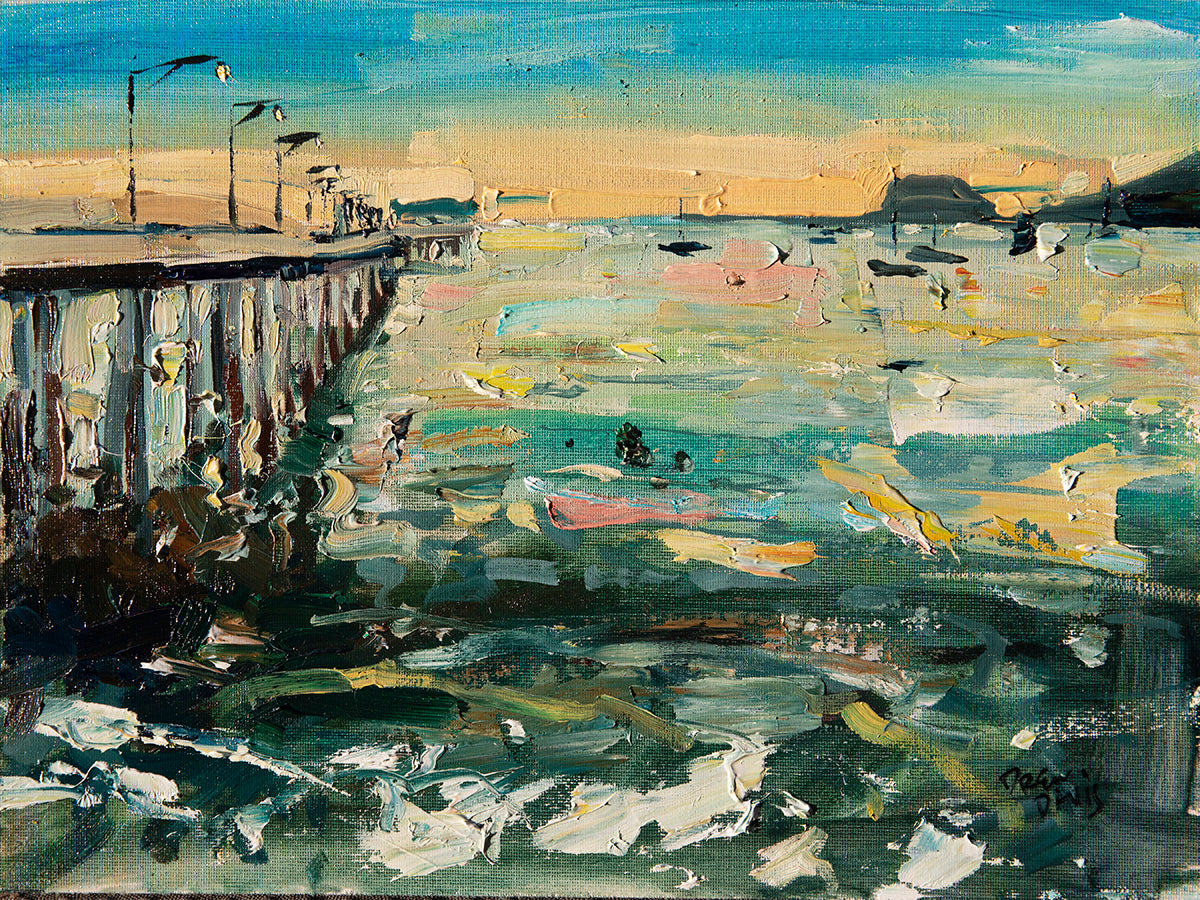 Cal Poly Pier 2021 by Drew Davis — Oil on Canvas, 43×56 in