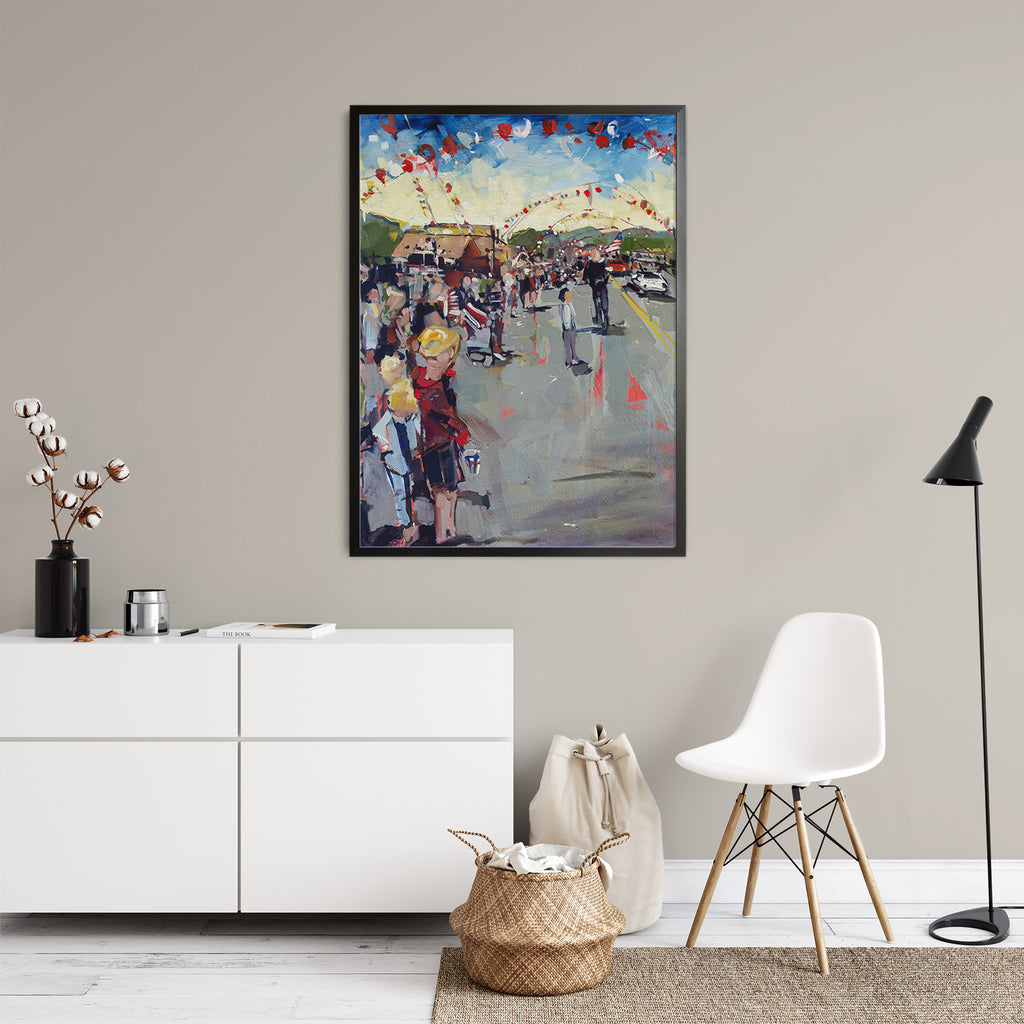 Cayucos Parade by Drew Davis — Canvas Print, 24×30 in