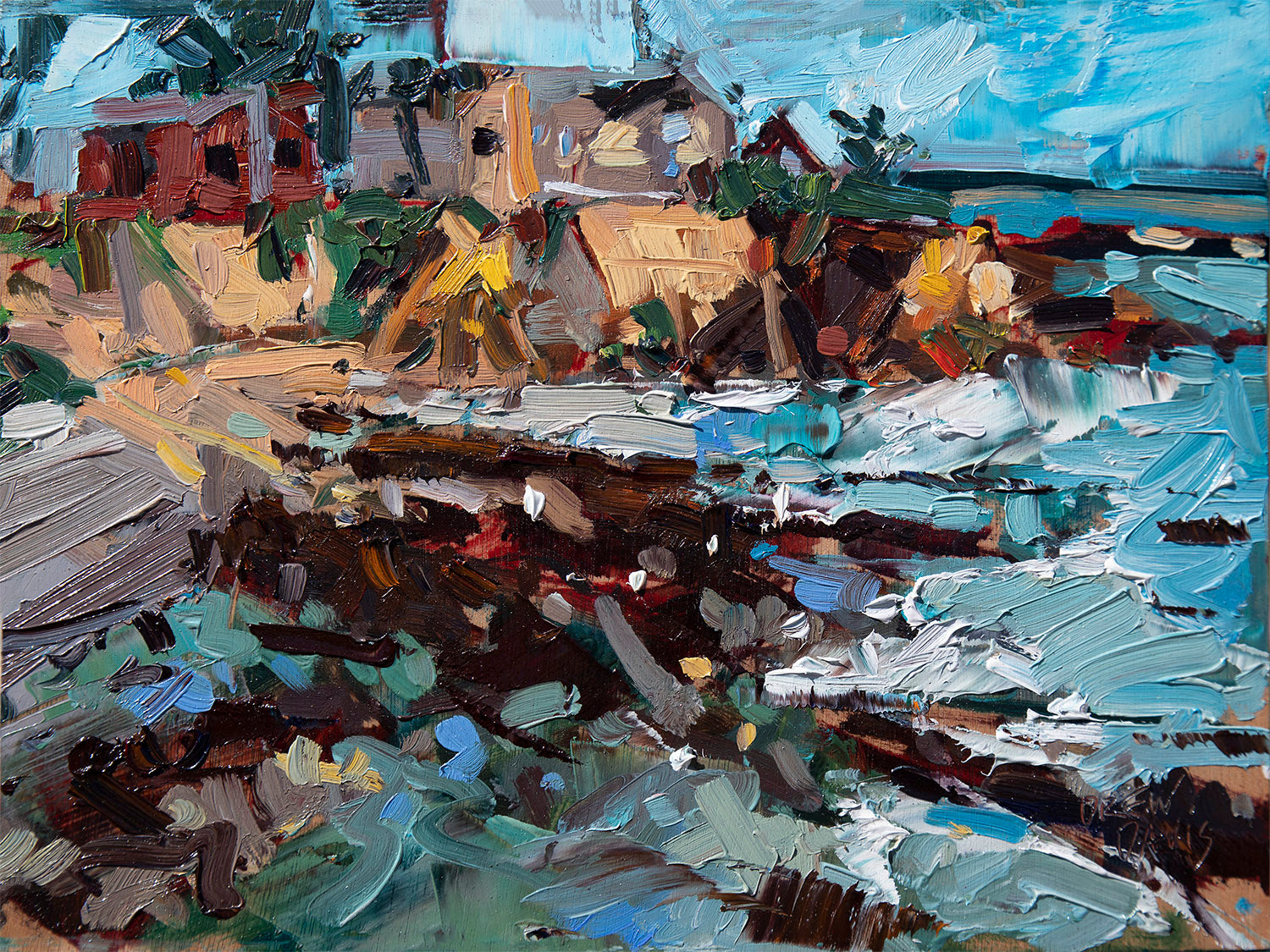 Chapman House View by Drew Davis — Oil on Canvas, 43×56 in