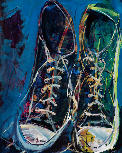 Chucks by Drew Davis — Oil on Canvas, 48×60 in