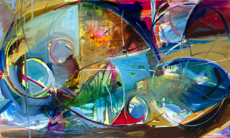 Cobalt Pendulum by Drew Davis — Canvas Print, 36×60 in