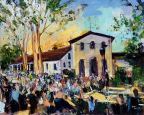 Concerts In Mission Plaza by Drew Davis — Canvas Print, 24×30 in