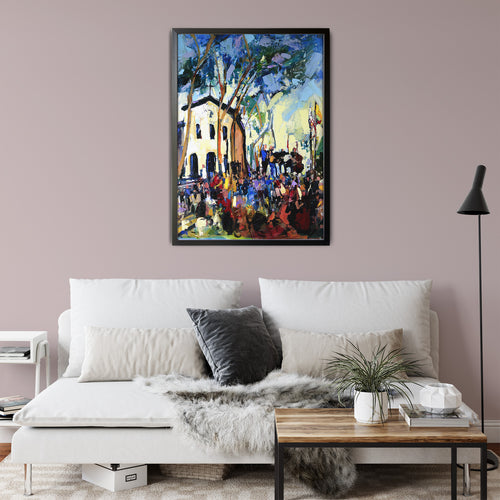 Concerts In The Plaza by Drew Davis — Canvas Print, 18×24 in