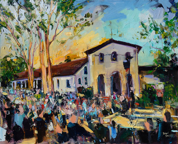 Concerts in the Plaza | 24x30 | Oil on Canvas
