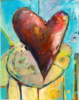 Copper Heart by Drew Davis — Canvas Print, 11×14 in
