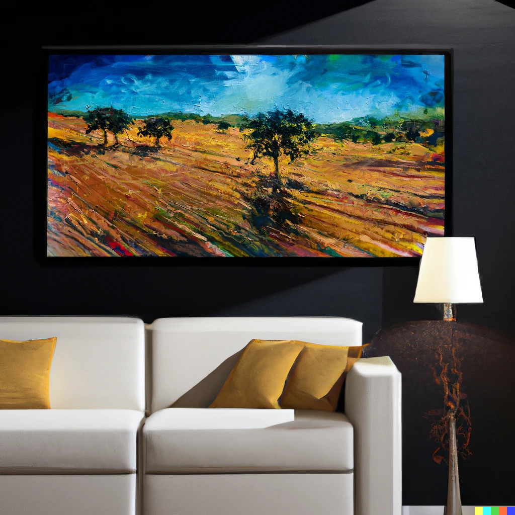 Golden Paso Fields | 24x48 | ORIGINAL OIL ON CANVAS
