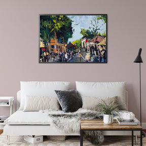 Downtown Slo Farmers Market by Drew Davis — Canvas Print, 24×20 in
