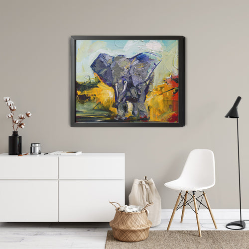 Elephant 1 by Drew Davis — Canvas Print, 8×8 in