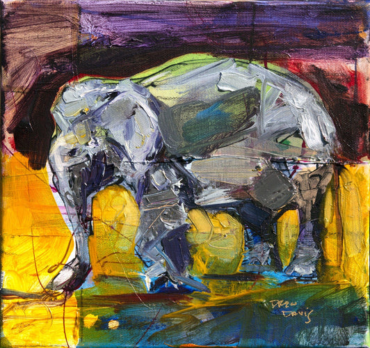 Elephant 2 by Drew Davis — Canvas Print, 8×8 in