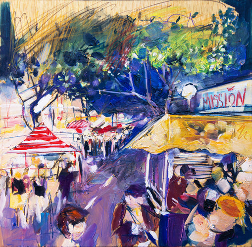 Farmers by Drew Davis — Oil on Canvas, 48×48 in