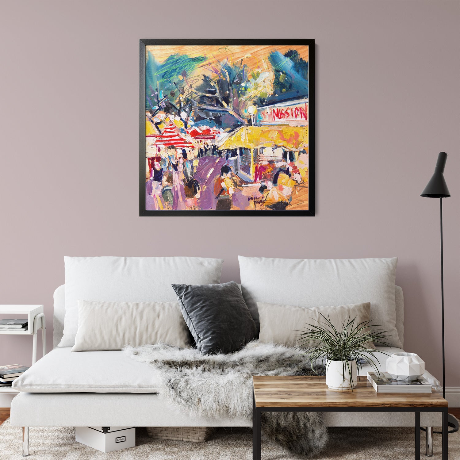 Farmers Market 2 by Drew Davis — Canvas Print, 12×12 in