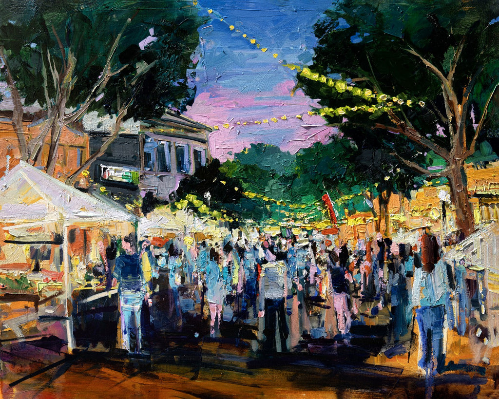 Farmers Market Sunset by Drew Davis — Canvas Print, 24×30 in