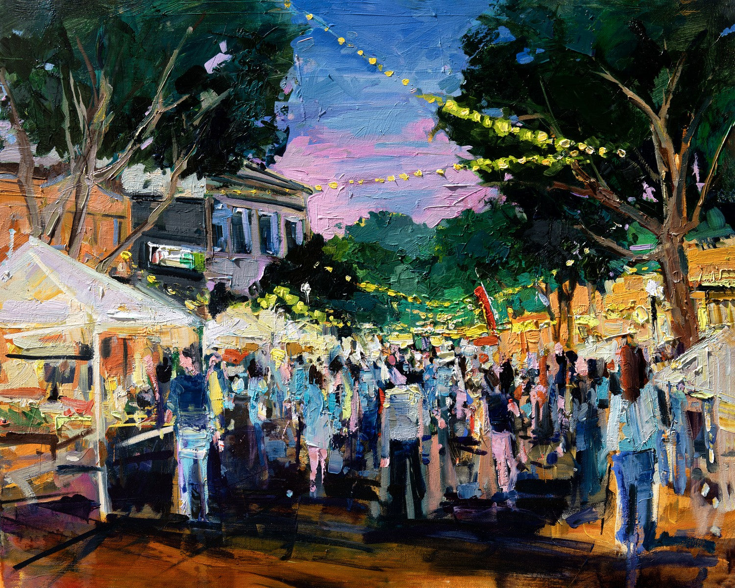 Farmers Market Sunset by Drew Davis — Canvas Print, 24×30 in