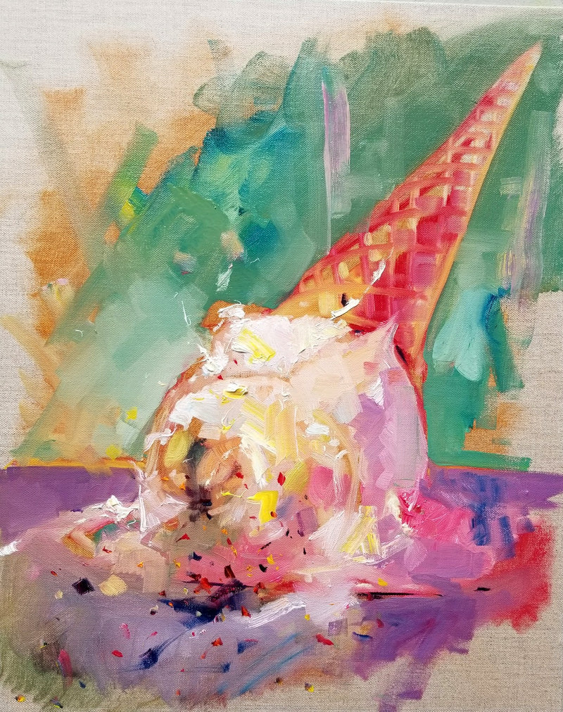 First Icecream Disaster by Drew Davis — Canvas Print, 16×20 in