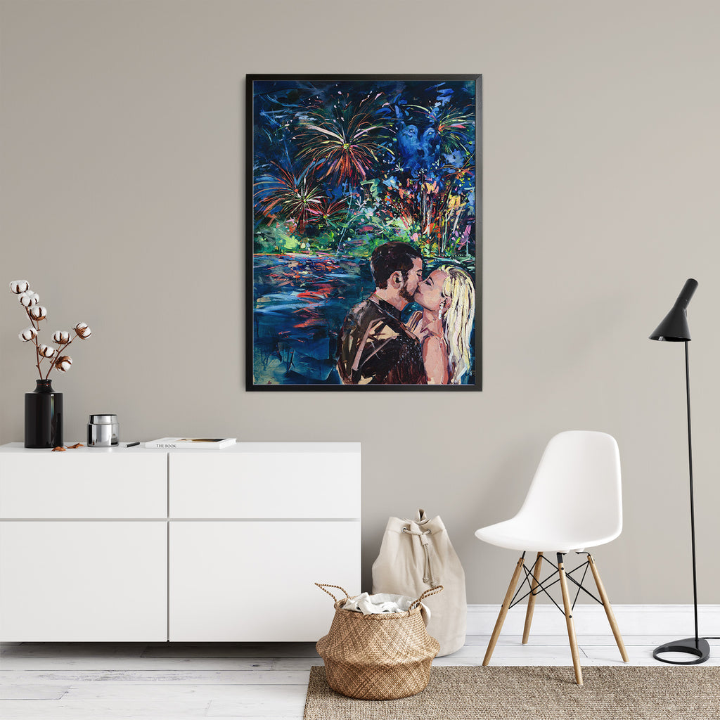 First Kiss by Drew Davis — Canvas Print, 24×30 in