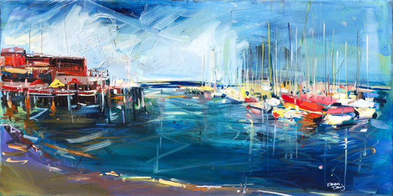 Fishermans Warf by Drew Davis — Canvas Print, 10×20 in