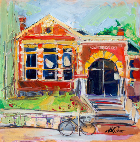 Free Library by Drew Davis — Canvas Print, 12×12 in