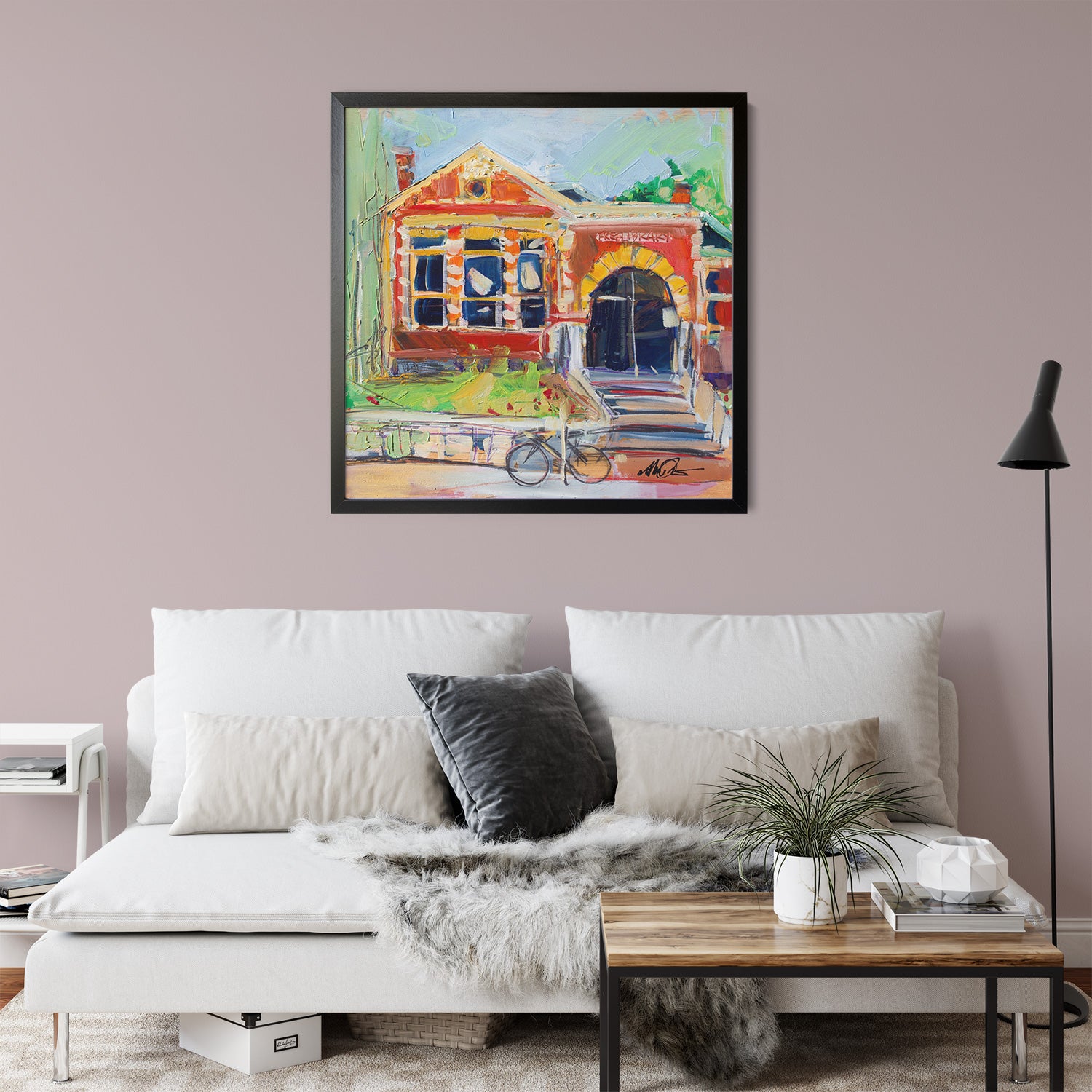 Free Library by Drew Davis — Canvas Print, 12×12 in