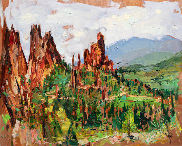 Garden of the Gods by Drew Davis — Oil on Panel, 48×60 in