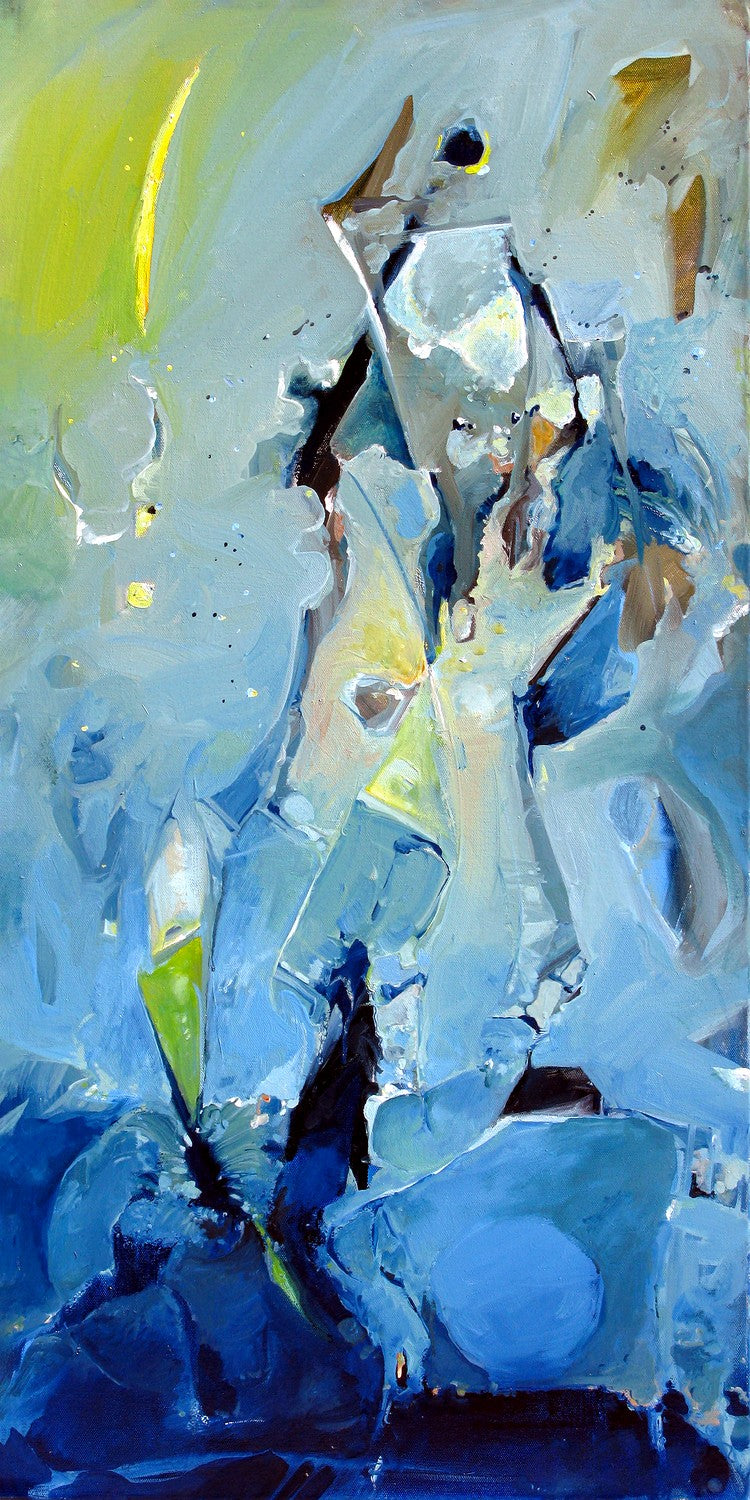 Galactic Blues by Drew Davis — Canvas Print, 18×36 in