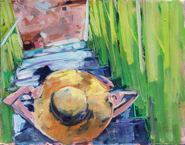 Girl With Hat by Drew Davis — Canvas Print, 11×14 in