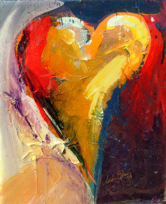 Gold Heart by Drew Davis — Canvas Print, 11×14 in