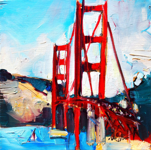 Golden Gate Flow by Drew Davis — Canvas Print, 12×12 in