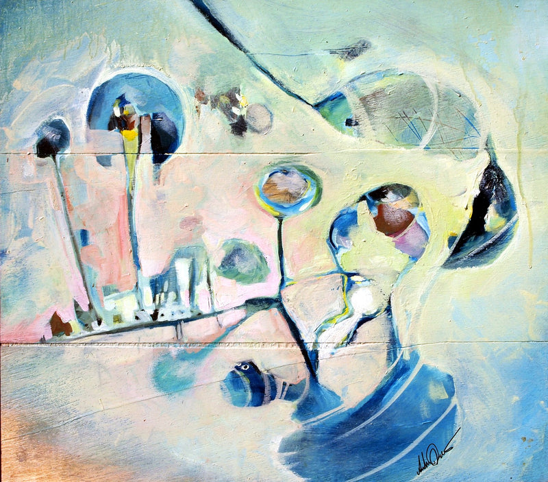 Green Bubles by Drew Davis — Canvas Print, 20×24 in