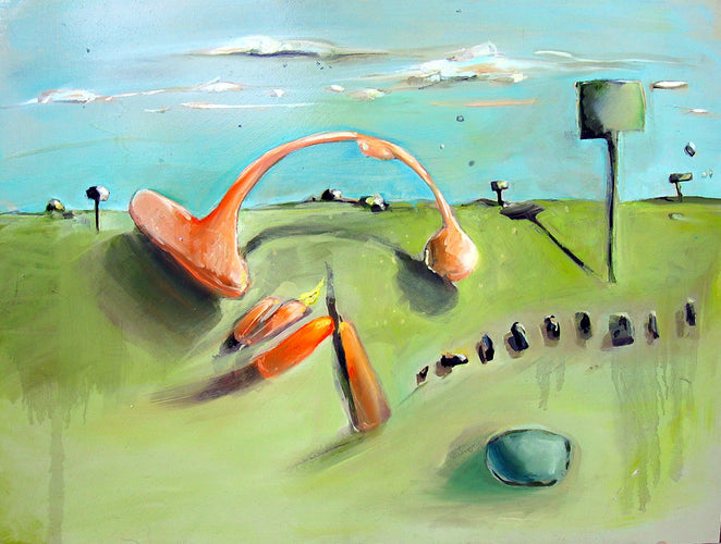 Green Field by Drew Davis — Canvas Print, 18×24 in